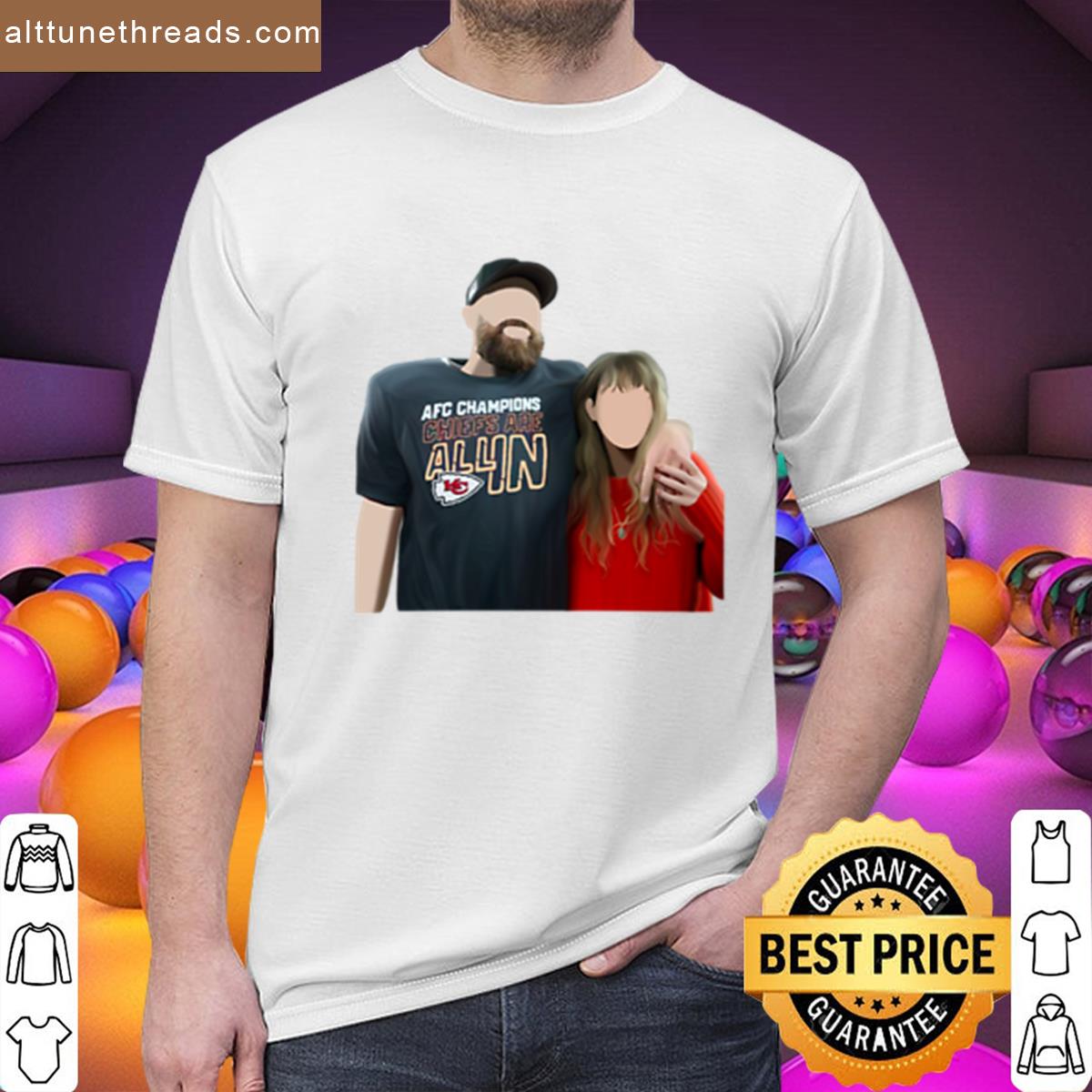 Taylor Swift And Travis Kelce Oversized Shirt