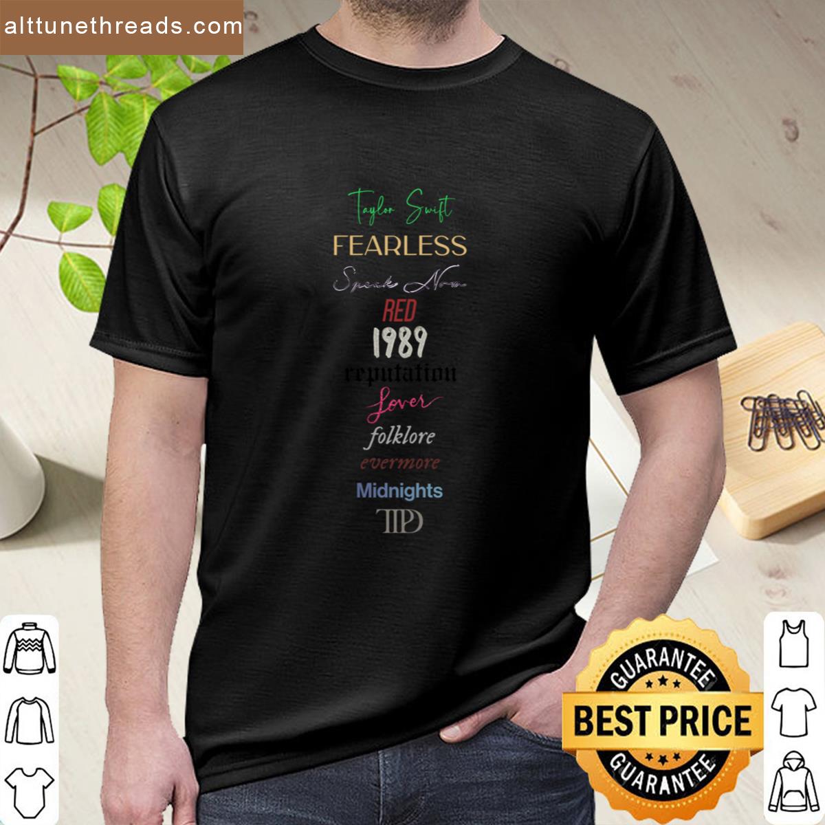 Taylor Swift Eras All Album Titles Shirt