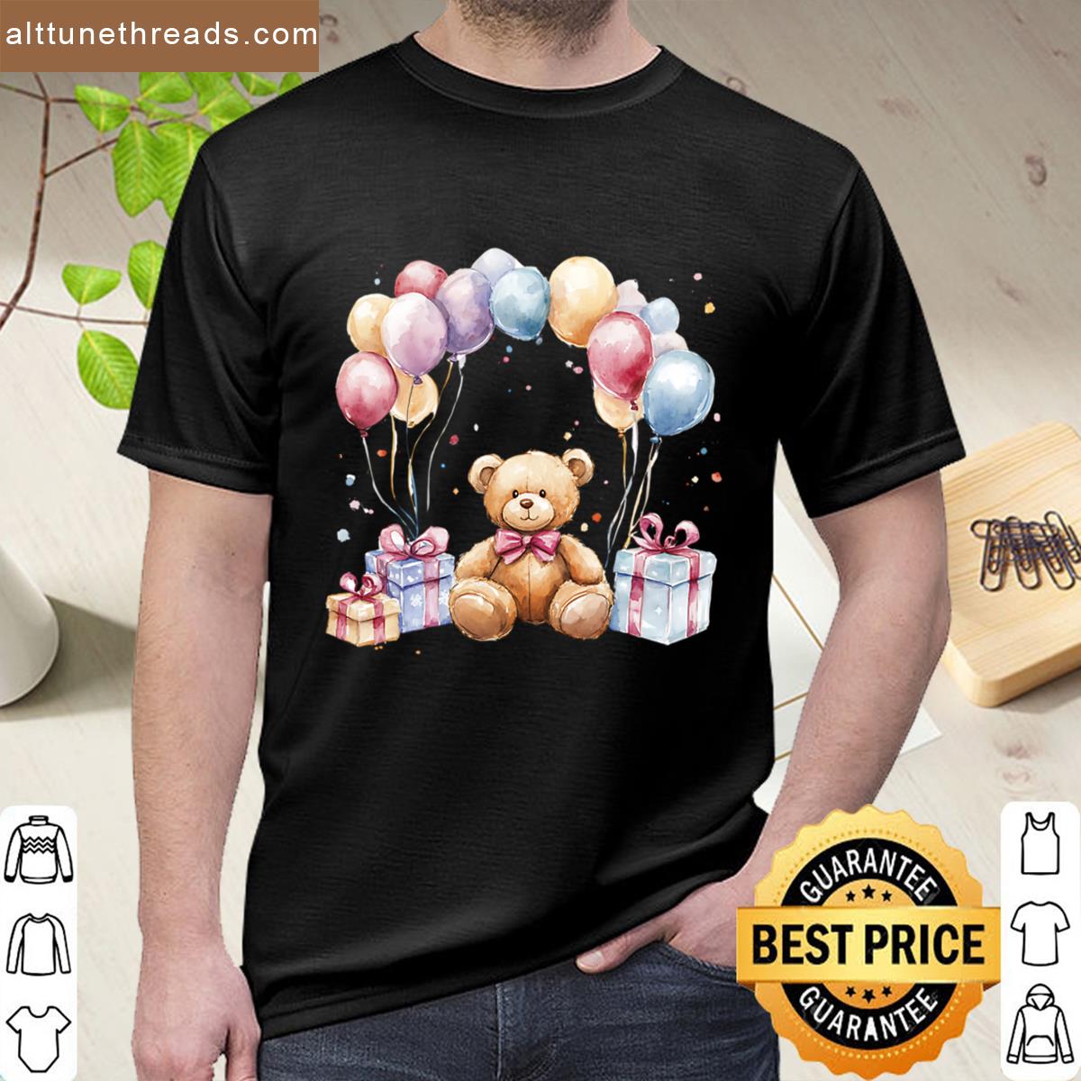 Teddy Bear Birthday Party Oversized Shirt