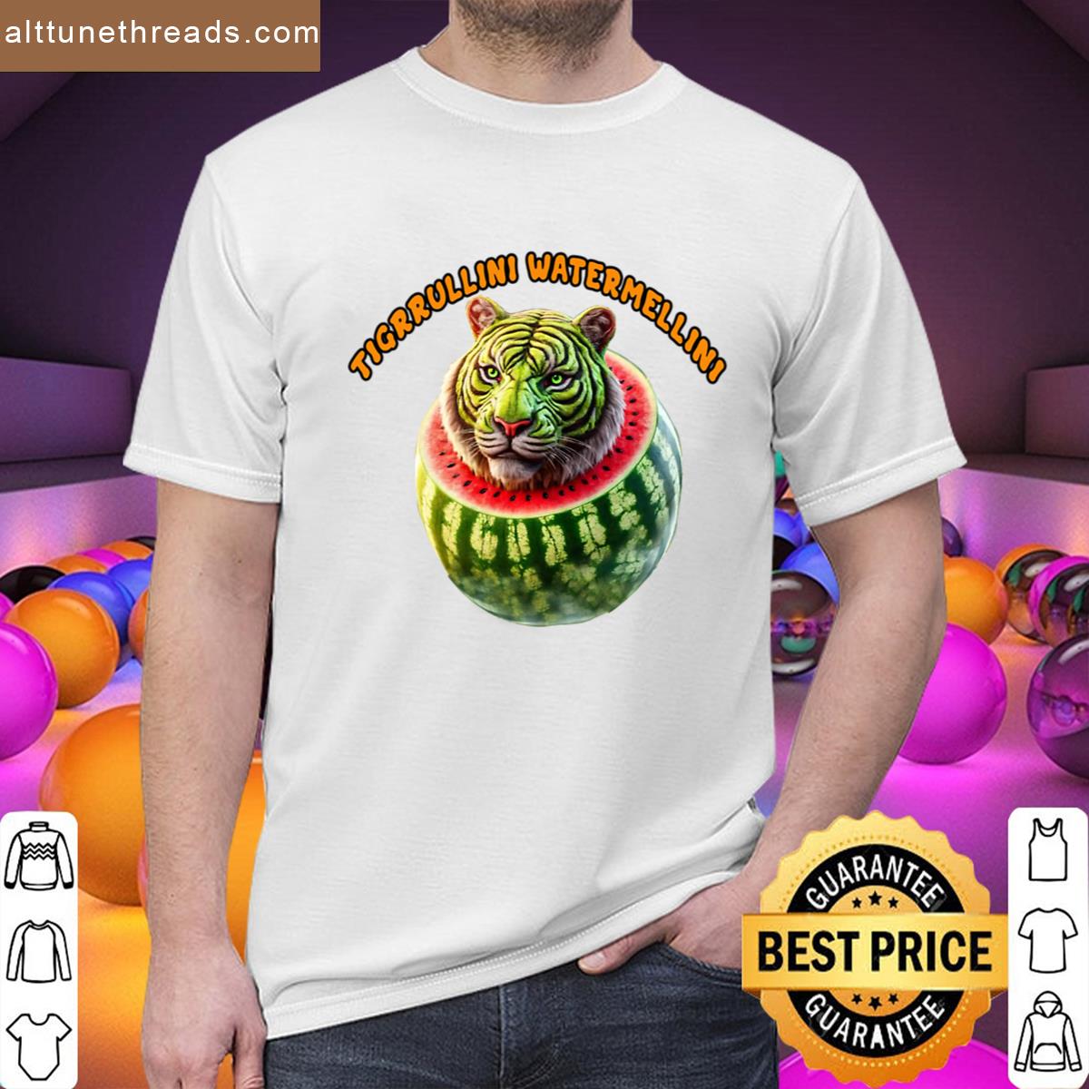 Tigrrullini Watermellini Tigrilli Watermelini Italian Brainrot Character Shirt