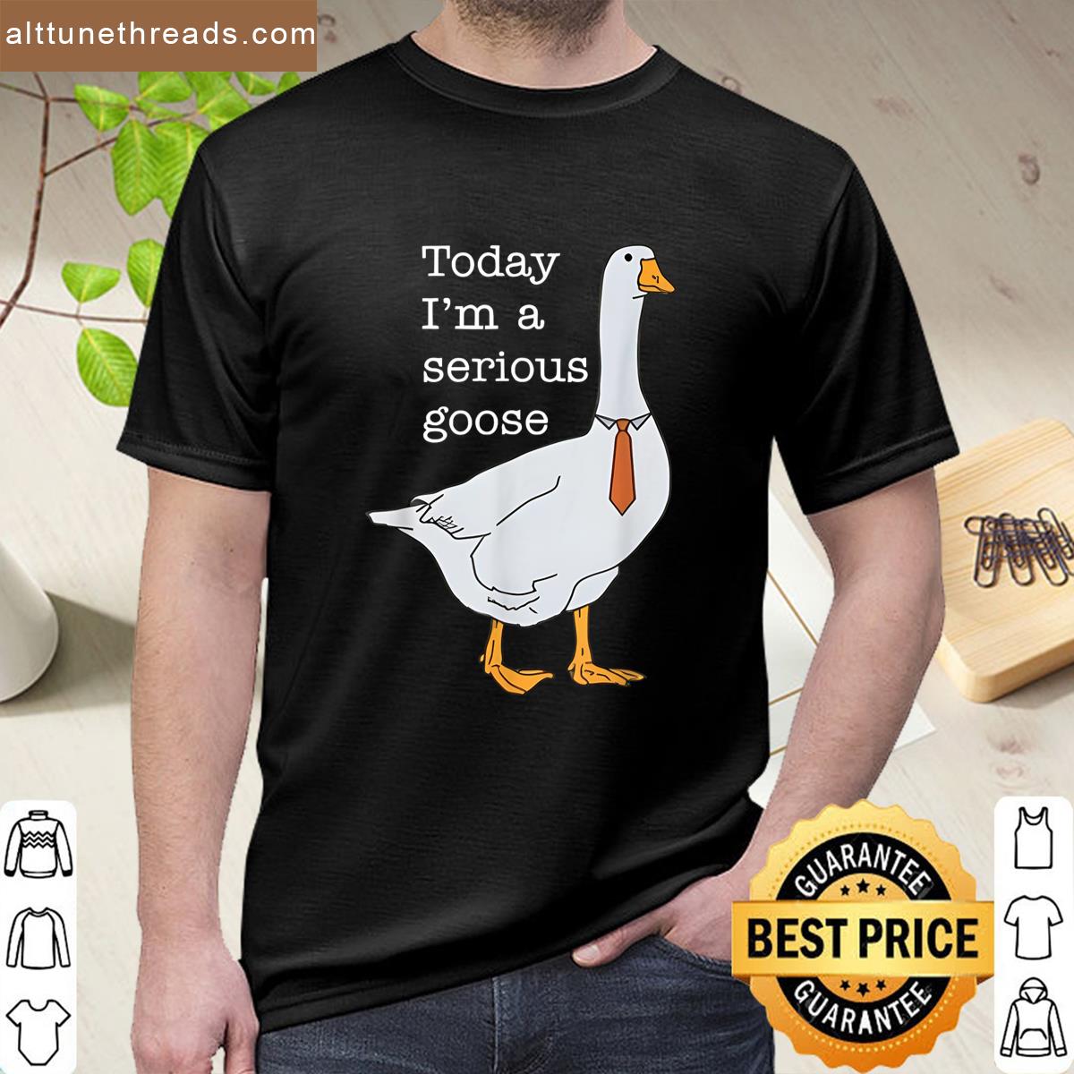 Today Im A Serious Goose Funny Silly Goose Meme Shirt