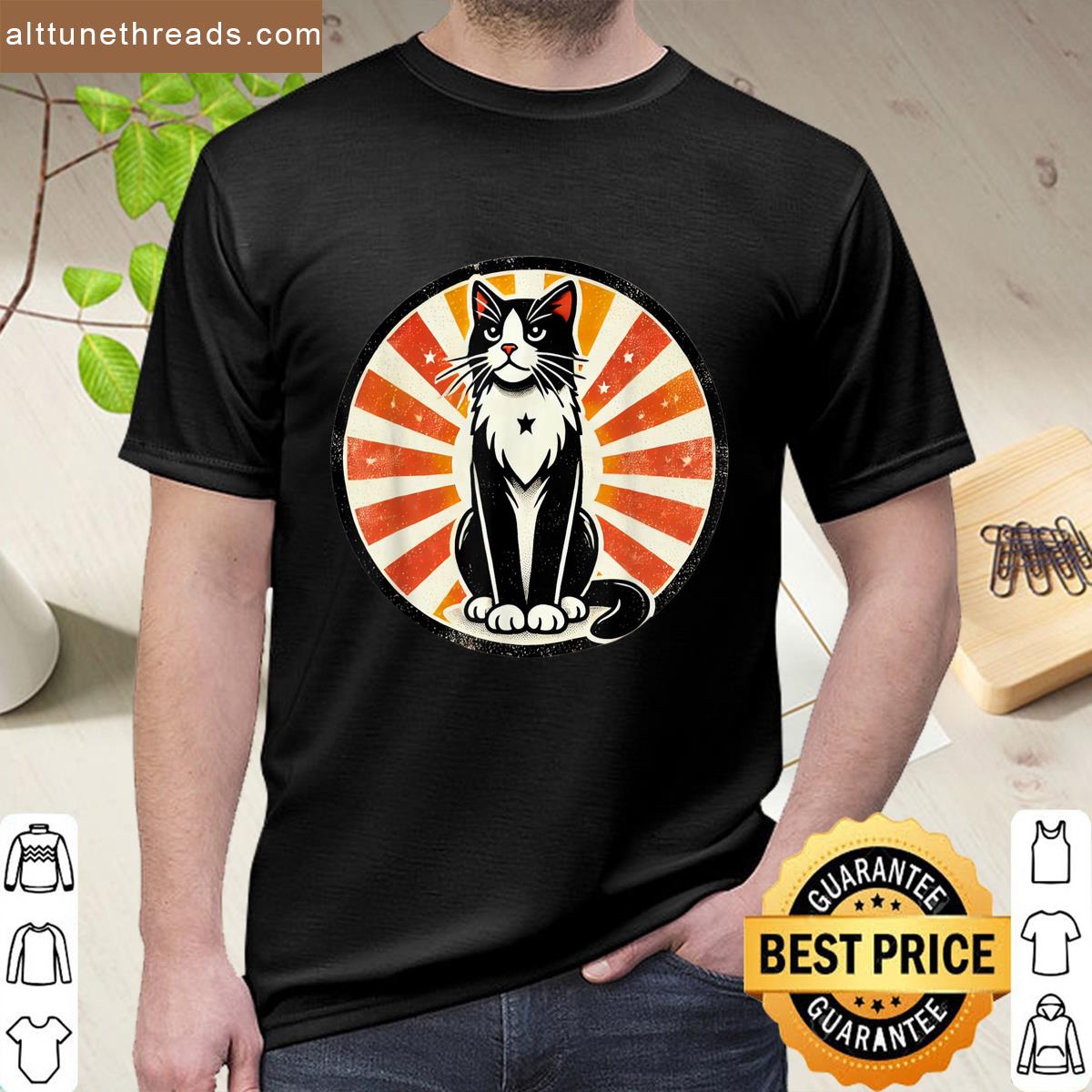 Vintage Cat Graphic Shirt