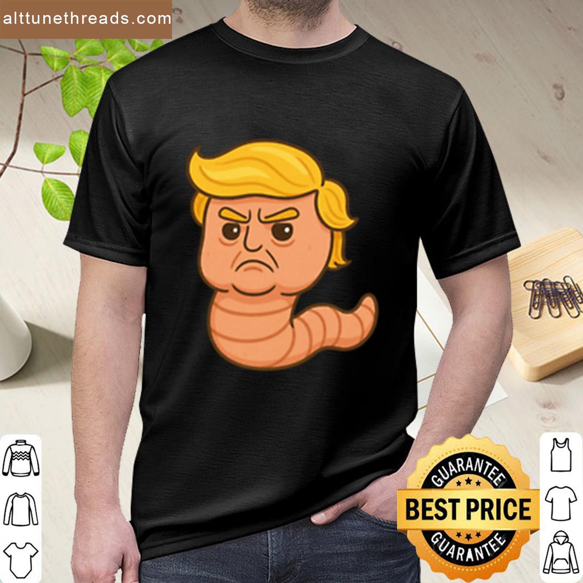 Angry Trump Worm Sticker – Orange Cheeto Shirt