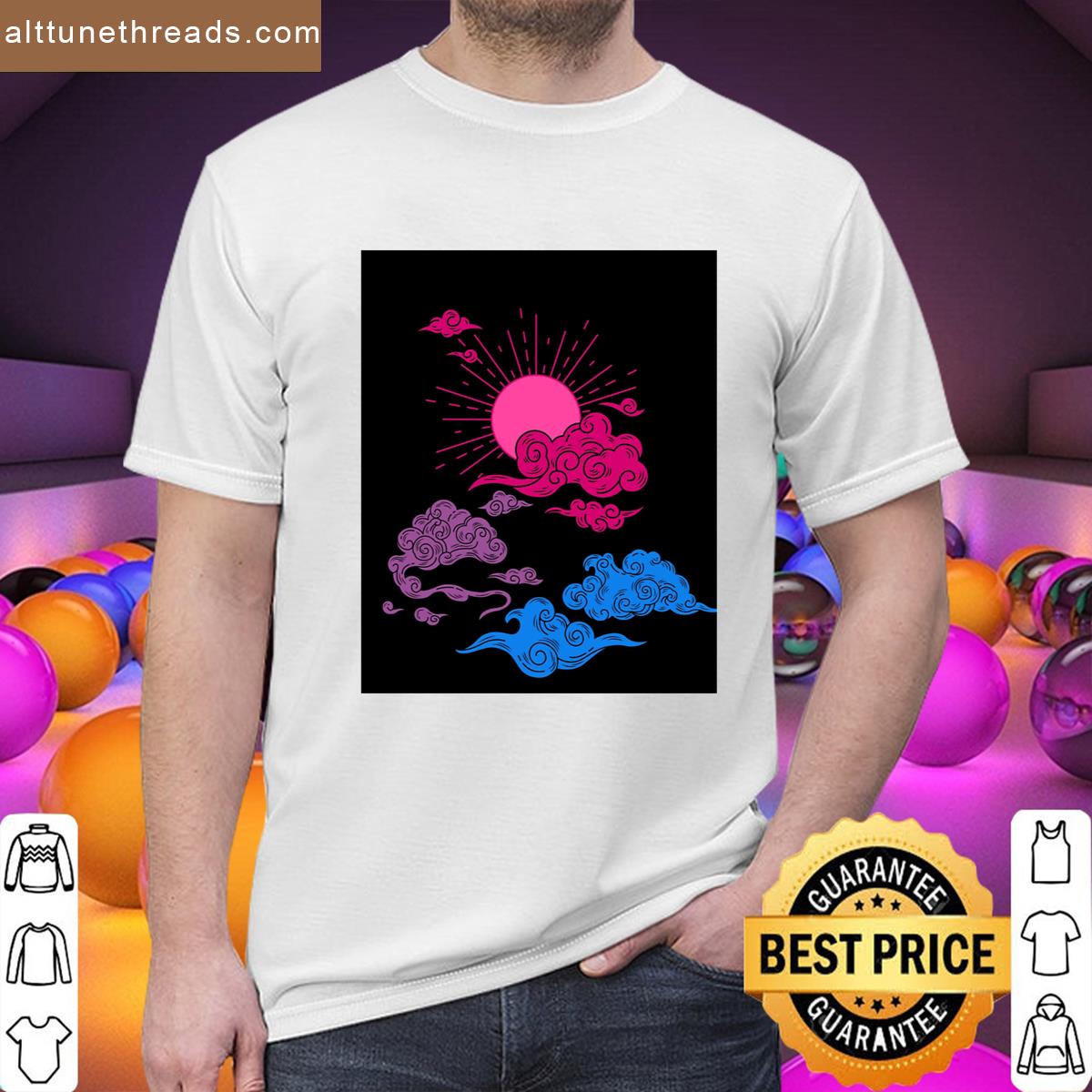 Bi Sun And Clouds Bisexual Pride Graphic Shirt
