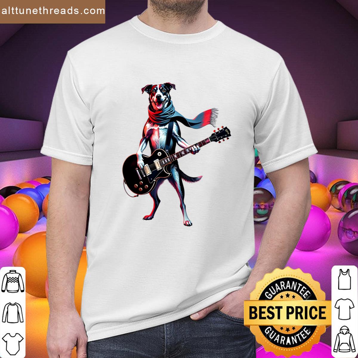 Dog On Guitar Shirt
