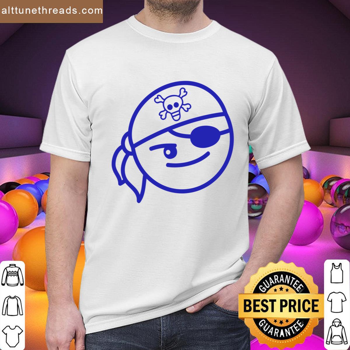 Funny Pirate Face Head Cute Headscarf Cap Costume Shirt
