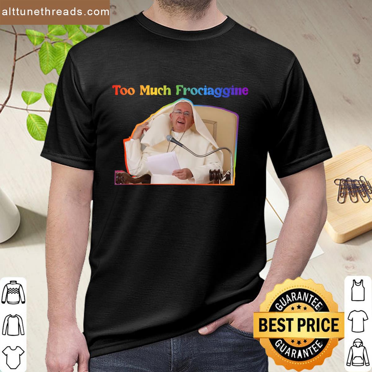 Homophobic Popetoo Much Frociaggine Pride Rainbow Premium Shirt