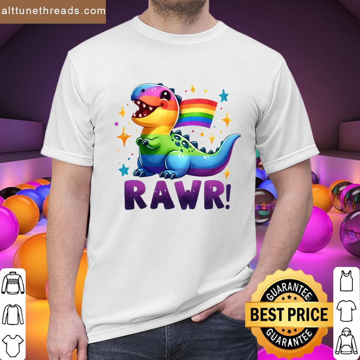 Lgbt Rainbow Dinos Shirt