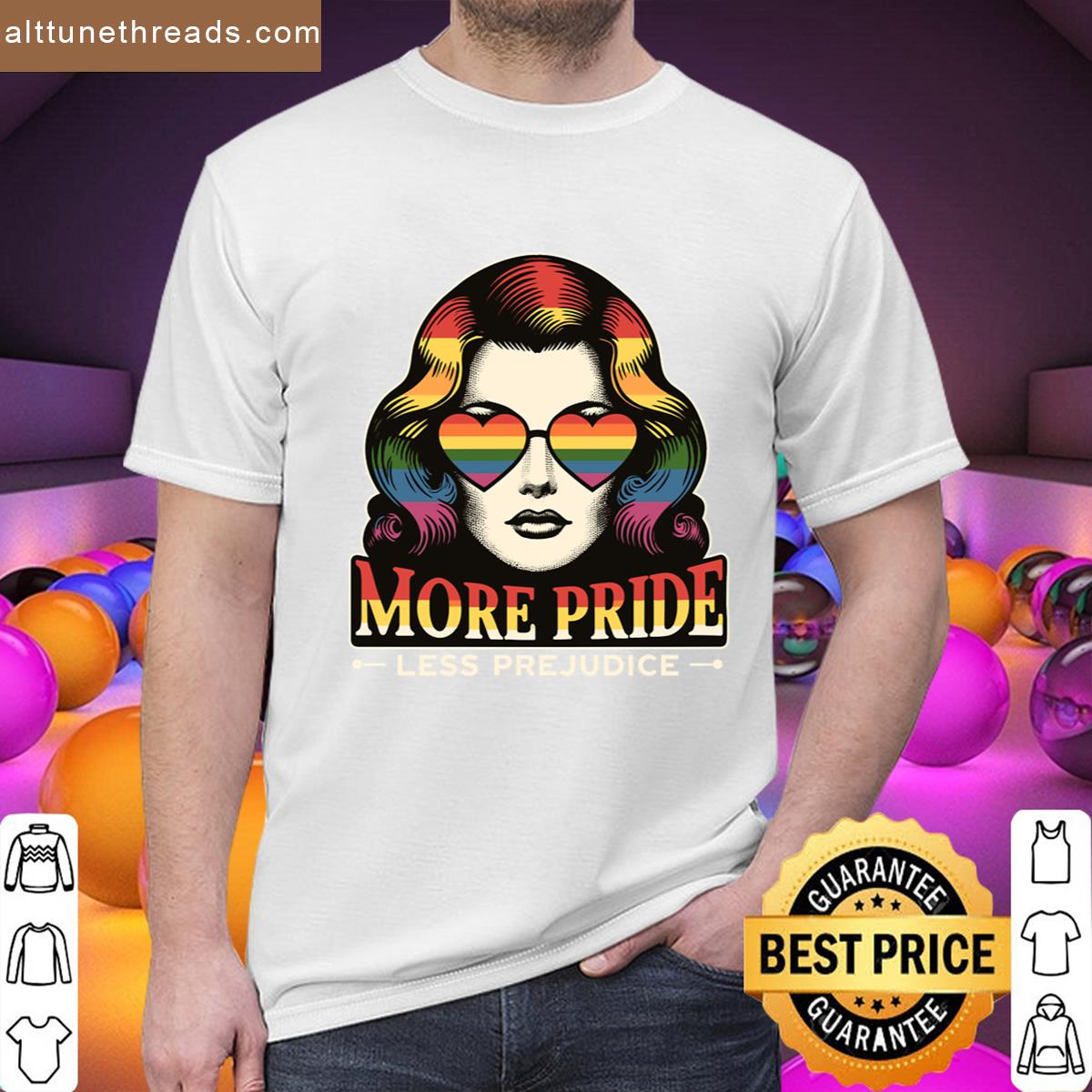More Pride Less Prejudice Lgbt Month Gay Pride Month Shirt