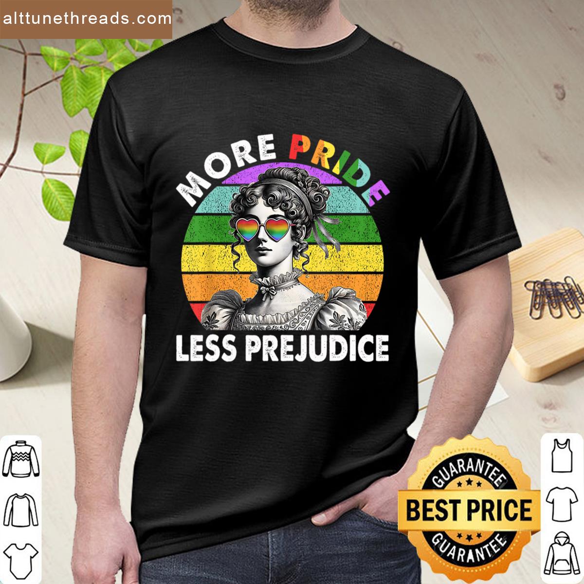 More Pride Less Prejudice Pride Month Lgbtq Gay Lesbian Shirt
