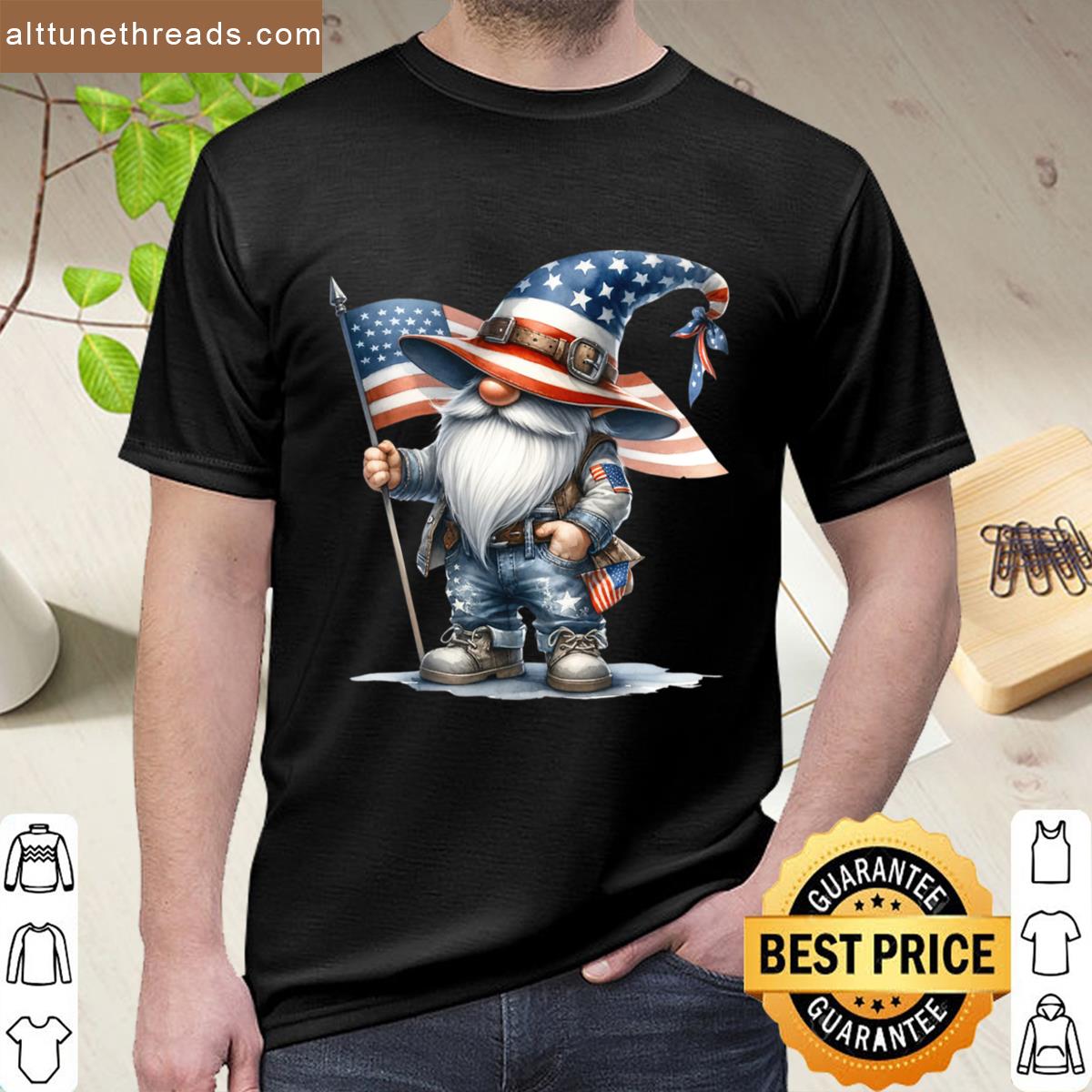 Patriotic Gnome Oversized Shirt