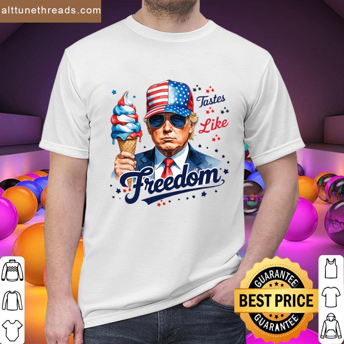 Patriotic President Trump Ice Cream – Funy Usa Design Shirt