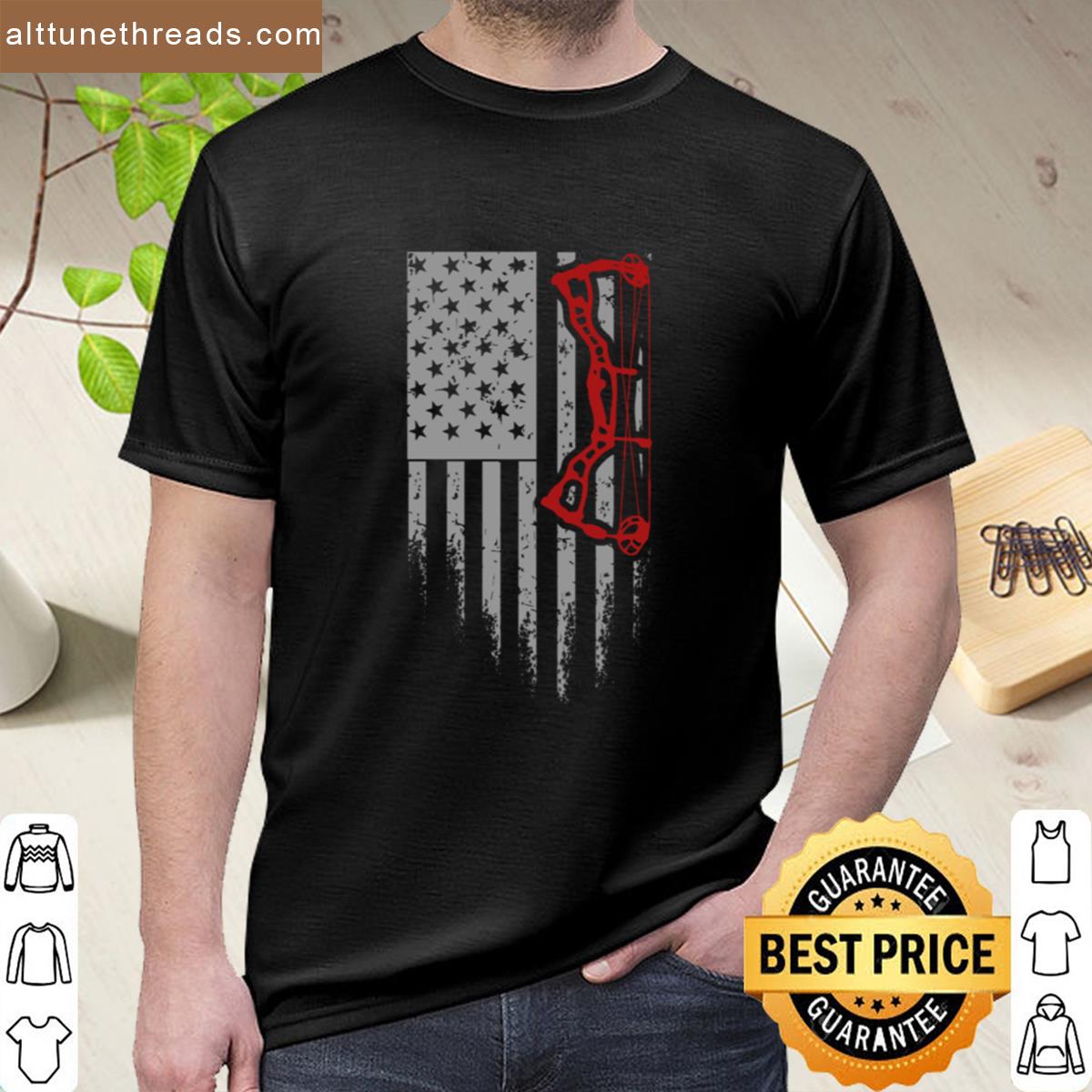 Us Flag With Archery Bow Shirt
