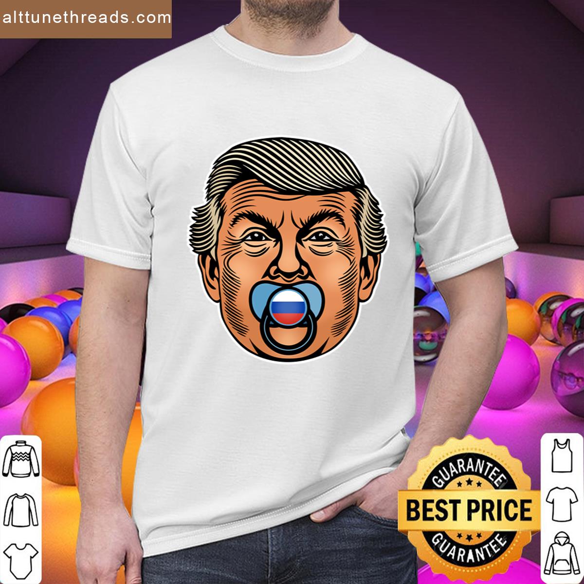 Usas President Trump With A Russian Pacifier Shirt